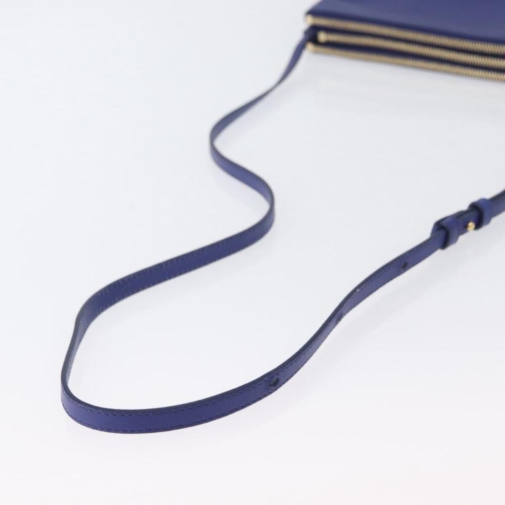 Celine Leather Trio Large Shoulder Bag Blue - Picture 5 of 13